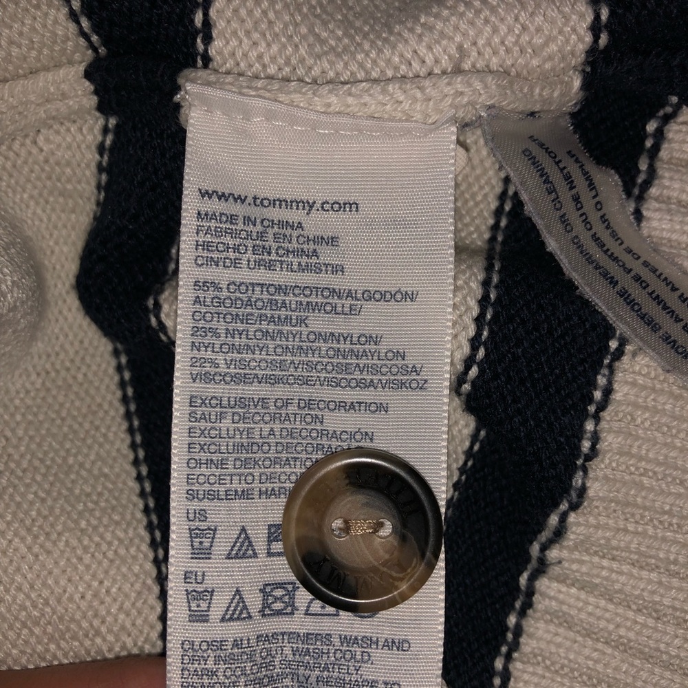 Tommy Hilfiger Stripped Buttoned Up Cardigan - Picture 6 of 6